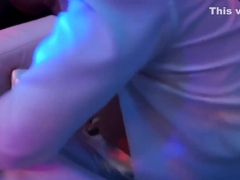 Bi pornstars licks twats and shares cocks in public
