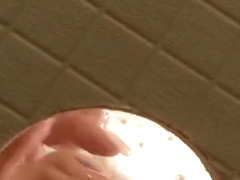 Messy slime cum all over blonde with mask