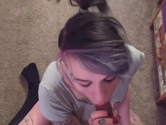 Pussy Grinding On Dick Until Cum In Panties After Blowjob From Kat Mayhem