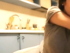 Hot teen masturbates on the sofa