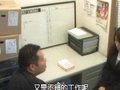 Delicious Jap creampied in the office spy cam video