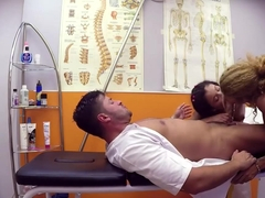 Jade and Venus Afrodita are having a threesome in a local hospital, with a handsome doctor