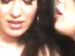 Aunt and niece posing on cam